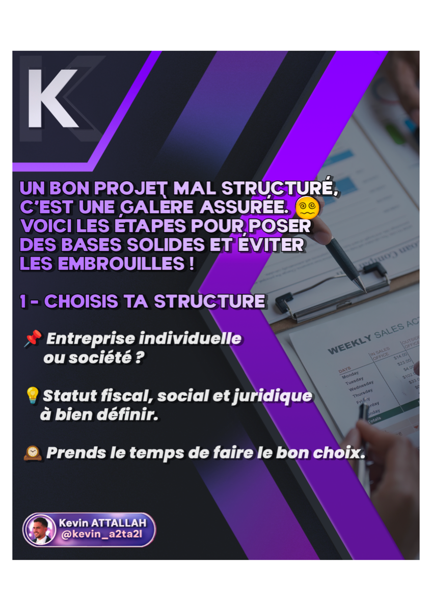 Les étapes de la création d'entreprise - Structure et création - 2